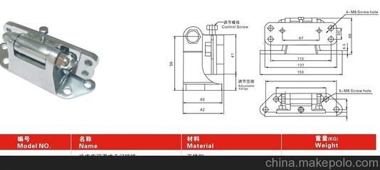 供應(yīng)YL-720可調(diào)式門合頁、不銹鋼鉸鏈(鋅合金) 玉龍制冷(圖)圖片,供應(yīng)YL-720可調(diào)式門合頁、不銹鋼鉸鏈(鋅合金) 玉龍制冷(圖)圖片大全,玉環(huán)縣玉龍制冷機(jī)械廠-1-